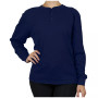 Women's Oversize Loose Fitting Waffle-Knit Henley Thermal Sweater