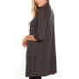 Grommet-Trim Open-Front Cardigan