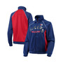 Women's Royal, Red Philadelphia 76ers Backfield Raglan Full-Zip Track Jacket