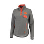 Women's Heathered Gray and Orange Clemson Tigers Magnum Quilted Quarter-Snap Pullover Jacket