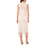 Women's Mesh-Stitch Fringed Sleeveless Dress