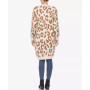 Women's Leopard Print Open Front Sherpa Cardigan