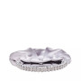 Crystal Handle Satin Pouch Bag