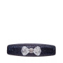 Women's Glitter Minaudiere With Crystal Bow Clasp