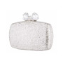 Women's Glitter Minaudiere With Crystal Bow Clasp
