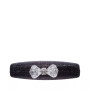 Women's Glitter Minaudiere With Crystal Bow Clasp