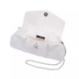 Women's Satin Flap Bag with Crystals