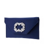 Women's Envelope Clutch with Crystal Buckle