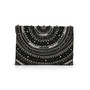 Woman's Mia Intricate Embroidered and Beaded Envelope Clutch Handbag
