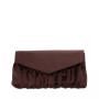 Salome Satin Pleated Clutch