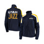 Women's Navy Utah Jazz Jump Shot Full-Zip Track Jacket