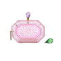 Women's Perfume Bottle Clear Flower Cut Acrylic Box Clutch