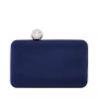 Satin Minaudiere with Crystal Clasp