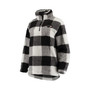Women's Black and White Philadelphia Flyers Plaid Sherpa Quarter-Zip Jacket