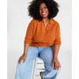 Women's and Plus Size Collared V-Neck Sweater, Created for Macy's