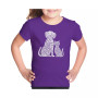 Big Girl's Word Art T-shirt - Dogs and Cats