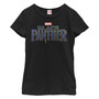 Girl's Marvel Black Panther 2018 Text Logo Child T-Shirt
