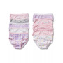 Little Girls 10-Pack Printed and Solid Cotton Briefs with Picot Trim