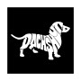 Big Girl's Word Art T-shirt - Dachshund