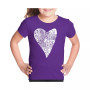 Big Girl's Word Art T-shirt - Lots of Love