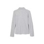 Little Girls Uniform Long Sleeve Interlock Knit Polo with Picot Collar