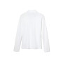 Little Girls Uniform Long Sleeve Interlock Knit Polo with Picot Collar