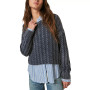 Women's Cable Crew Sweater