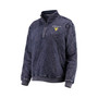 Women's Navy West Virginia Mountaineers Unstoppable Chic Quilted Quarter-Zip Jacket