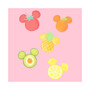 Girl's Mickey Friends Mickey Mouse Fruit Silhouettes Child T-Shirt