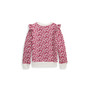 Toddler and Little Girls Floral Ruffled Fleece Sweatshirt