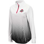 Women's White, Black Ohio State Buckeyes Magic Ombre Quarter-Zip Raglan Jacket