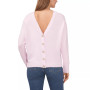 CeCe Women's Button V-neck Sweater