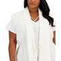 Plus Size Cap-Sleeve Open-Front Jacket