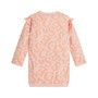 Big Girls French Terry All Over Jacquard Print with Ruffle Shoulder Details Dress