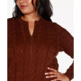 Black Label Plus Size Zip Cable Sweater