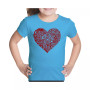 Big Girl's Word Art T-shirt - Country Music Heart