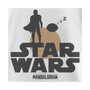 Girl's Star Wars: The Mandalorian The Child and Bounty Hunter Silhouette Sunset Child T-Shirt
