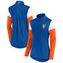 Women's Royal, Orange New York Mets Authentic Fleece Quarter-Zip Jacket