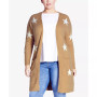 Plus Size Starry Relaxed Fit Cardigan Sweater