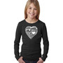 Big Girl's Word Art Long Sleeve T-Shirt - LOVE IN 44 DIFFERENT LANGUAGES