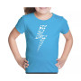 Big Girl's Word Art T-shirt - Lightning Bolt