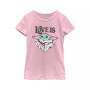 Girl's Star Wars: The Mandalorian Love is Grogu  Child T-Shirt