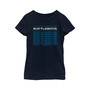 Girl's Silver and Blue Logo Stack  Child T-Shirt