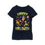 Girl's Animated Captain Marvel Happy Halloween Child T-Shirt