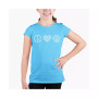 Big Girl's Word Art T-shirt - Peace Love Cats