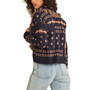 Women's Fringe-Trim Shawl-Collar Cardigan Sweater