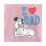Girl's One Hundred and One Dalmatians Pongo and Lucky I Love Dad  Child T-Shirt