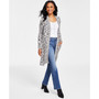 Women's Ribbed Space-Dye Cardigan, Created for Macy's