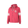 Women's Scarlet Ohio State Buckeyes Mia Striped Full-Snap Hoodie Jacket