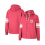 Women's Scarlet Ohio State Buckeyes Mia Striped Full-Snap Hoodie Jacket